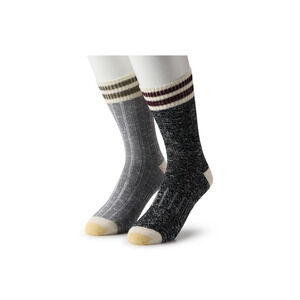 Gold Toe Lodge Collection Crew Socks Men's Size 6-12.5 Retro Tawny Port